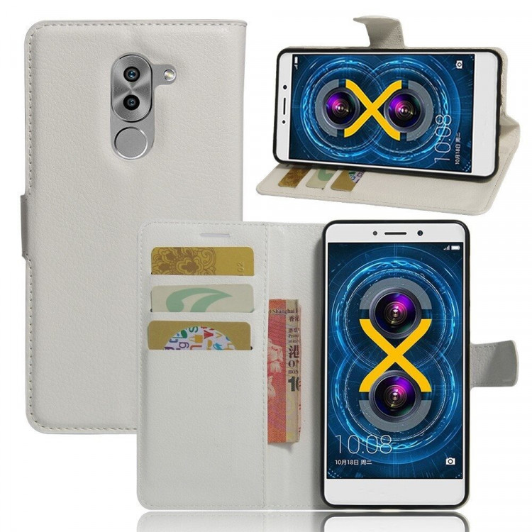 Чехол с визитницей для Huawei Honor 6x 2016 (белый)