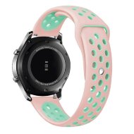 Двухцветный силиконовый ремешок для Samsung Gear S3 Frontier / S3 Classic / Galaxy Watch 46мм / Watch 3 (45мм) (розовый+зеленый) Двухцветный силиконовый ремешок для Samsung Gear S3 Frontier / S3 Classic / Galaxy Watch 46мм / Watch 3 (45мм) (розовый+зеленый)