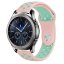 Двухцветный силиконовый ремешок для Samsung Gear S3 Frontier / S3 Classic / Galaxy Watch 46мм / Watch 3 (45мм) (розовый+зеленый)