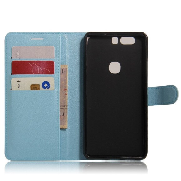 Чехол с визитницей для Huawei Honor V8 (голубой) Чехол с визитницей для Huawei Honor V8 (голубой)