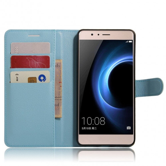 Чехол с визитницей для Huawei Honor V8 (голубой) Чехол с визитницей для Huawei Honor V8 (голубой)