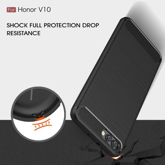 Чехол-накладка Carbon Fibre для Huawei Honor V10 / Honor View 10 (черный) Чехол-накладка Carbon Fibre для Huawei Honor V10 / Honor View 10 (черный)