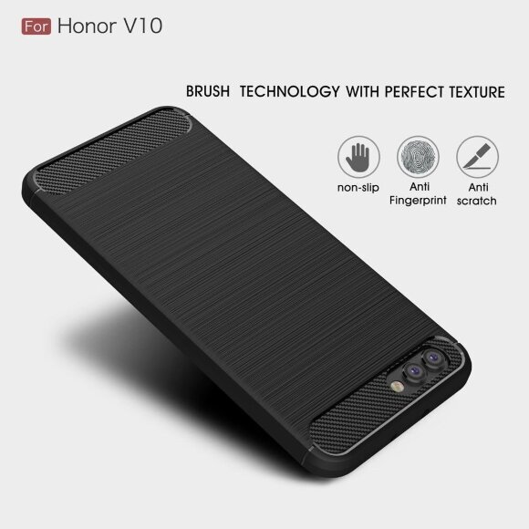 Чехол-накладка Carbon Fibre для Huawei Honor V10 / Honor View 10 (черный) Чехол-накладка Carbon Fibre для Huawei Honor V10 / Honor View 10 (черный)