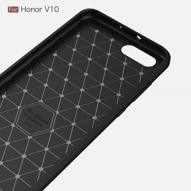 Чехол-накладка Carbon Fibre для Huawei Honor V10 / Honor View 10 (черный)
