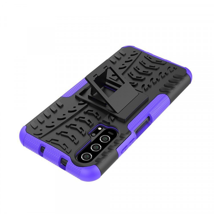 Чехол Hybrid Armor для Huawei nova 5T / Honor 20 Pro / Honor 20 (черный + фиолетовый)