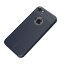 Чехол-накладка Litchi Grain для iPhone 5 / 5S / SE (темно-синий)