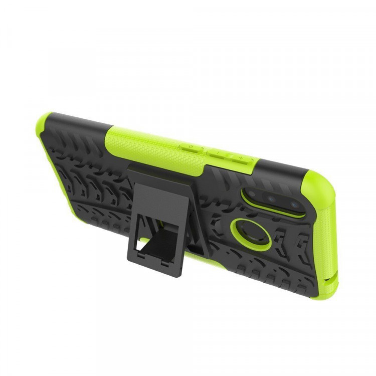Чехол Hybrid Armor для Huawei Nova 3i / P Smart+ (Plus) (черный + зеленый)