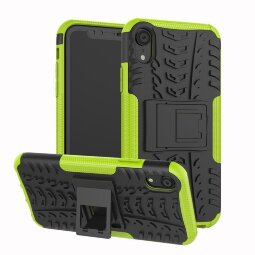 Чехол Hybrid Armor для iPhone XR (черный + зеленый)