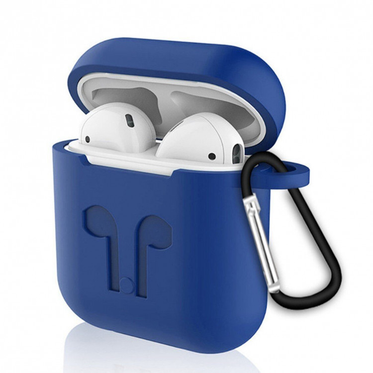 Силиконовый чехол для Apple AirPods (Shock Proof - синий)