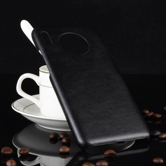 Кожаная накладка-чехол для Huawei Mate 30 (черный)