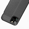Чехол-накладка Litchi Grain для iPhone 11 Pro (черный)