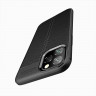 Чехол-накладка Litchi Grain для iPhone 11 Pro (черный)