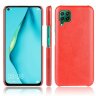 Кожаная накладка-чехол для Huawei P40 lite (красный)