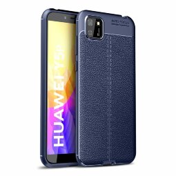 Чехол-накладка Litchi Grain для Huawei Y5p / Honor 9S  (темно-синий)