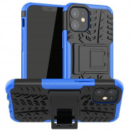 Чехол Hybrid Armor для iPhone 12 mini (черный + голубой) Чехол Hybrid Armor для iPhone 12 mini (черный + голубой)