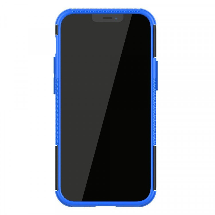 Чехол Hybrid Armor для iPhone 12 mini (черный + голубой)