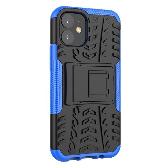 Чехол Hybrid Armor для iPhone 12 mini (черный + голубой) Чехол Hybrid Armor для iPhone 12 mini (черный + голубой)