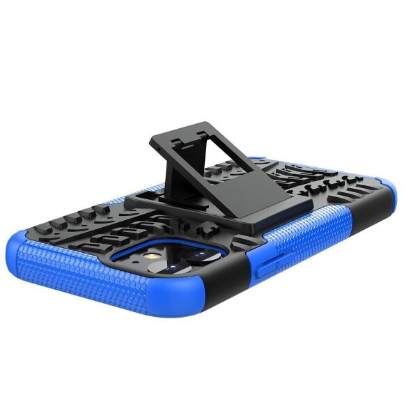 Чехол Hybrid Armor для iPhone 12 mini (черный + голубой) Чехол Hybrid Armor для iPhone 12 mini (черный + голубой)