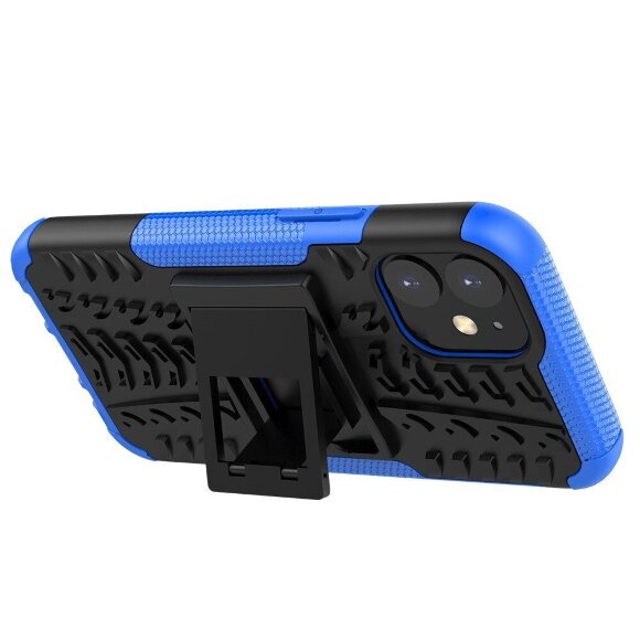 Чехол Hybrid Armor для iPhone 12 mini (черный + голубой) Чехол Hybrid Armor для iPhone 12 mini (черный + голубой)