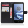 Чехол с визитницей для Motorola Moto Z Play (черный)
