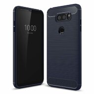 Чехол-накладка Carbon Fibre для LG V30 (темно-синий) Чехол-накладка Carbon Fibre для LG V30 (темно-синий)