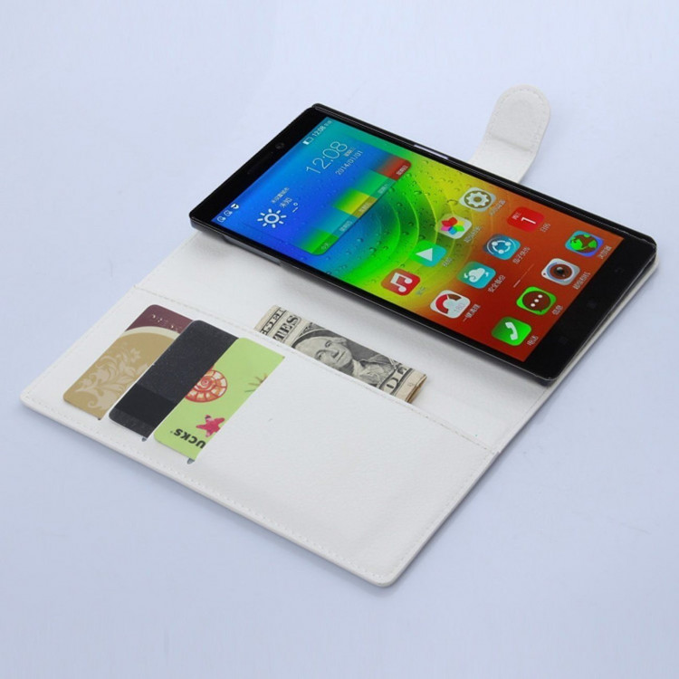 Чехол с визитницей для Lenovo Vibe Z2 (белый)