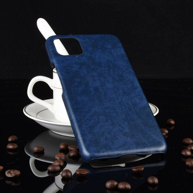 Кожаная накладка-чехол для Google Pixel 4 XL (синий)