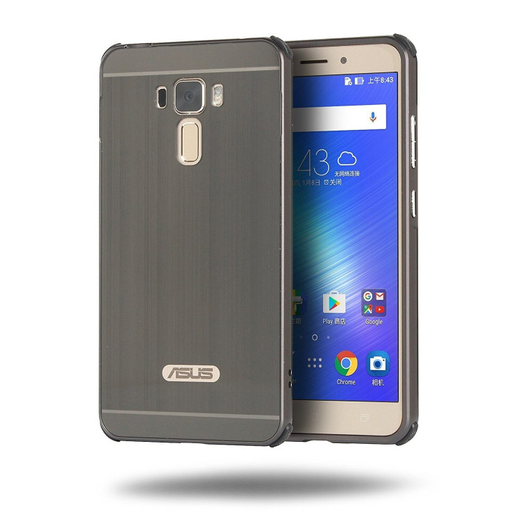 Алюминиевый бампер-чехол для ASUS Zenfone 3 Laser ZC551KL (черный)