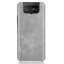 Кожаная накладка-чехол для Asus Zenfone 7 ZS670KS / Zenfone 7 Pro ZS671KS (серый)