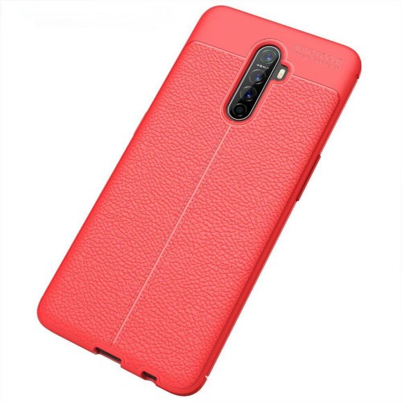 Чехол-накладка Litchi Grain для Oppo Reno Ace (красный)