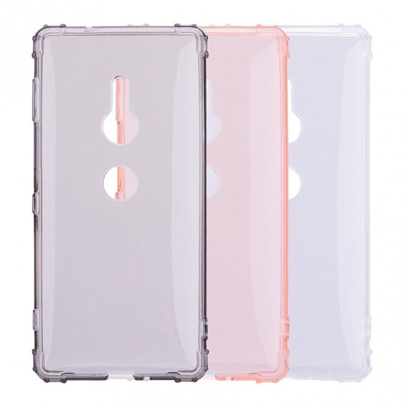 Силиконовый чехол с усиленными бортиками для Sony Xperia XZ2 (черный) Силиконовый чехол с усиленными бортиками для Sony Xperia XZ2 (черный)