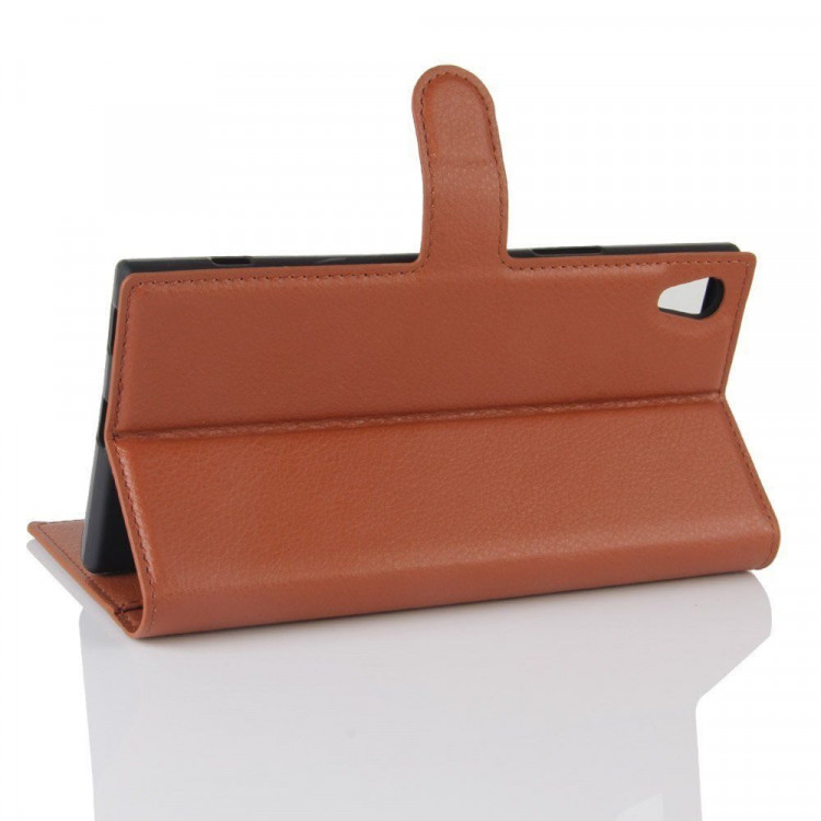 Чехол с визитницей для Sony Xperia XA1 Ultra (коричневый)