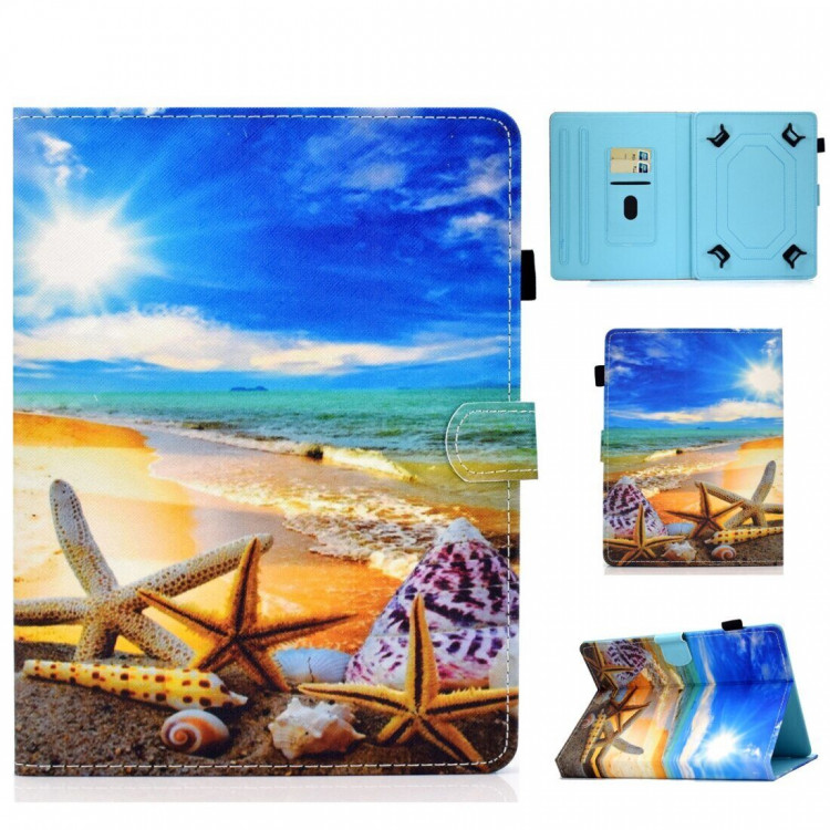 Универсальный чехол Coloured Drawing для планшета 8 дюймов (Blue Sky Starfish)