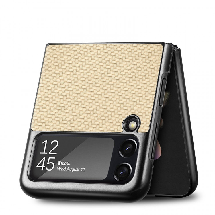 Чехол Carbon Design для Samsung Galaxy Z Flip 3 (бежевый)