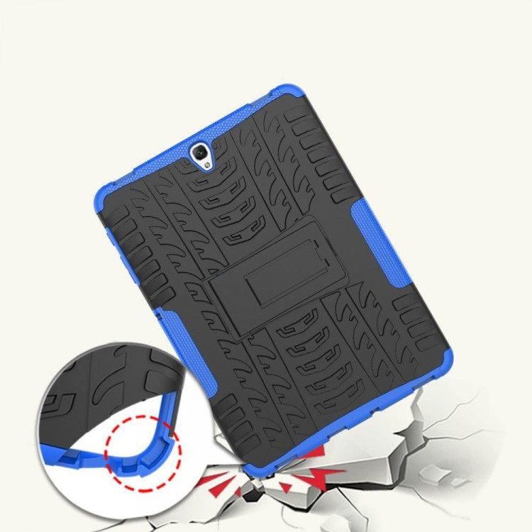 Чехол Hybrid Armor для Samsung Galaxy Tab S3 9.7 (черный + голубой)