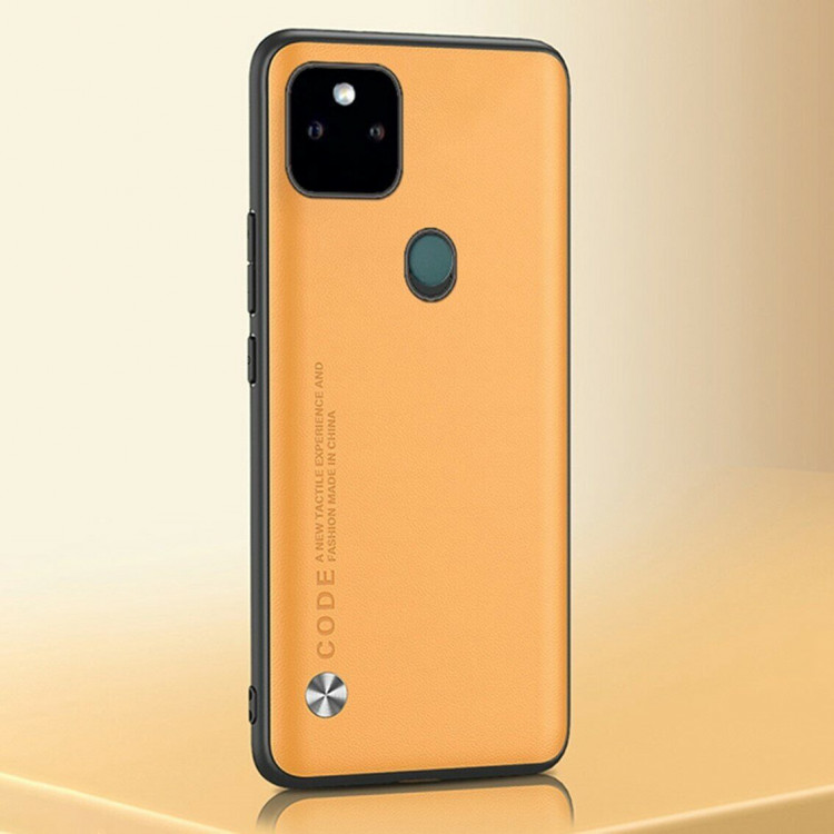 Чехол из искусственной кожи для Google Pixel 5a 5G (желтый)