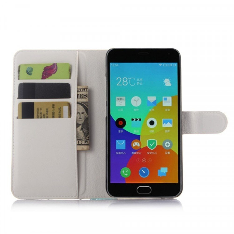 Чехол с визитницей для Meizu M2 Note (белый)