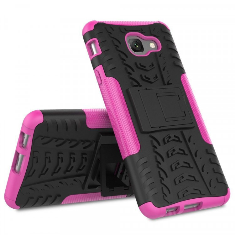 Чехол Hybrid Armor для Samsung Galaxy J7 Max (черный + розовый)