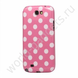 Чехол Polka для Samsung Galaxy Note / Note 2 (белый/розовый)