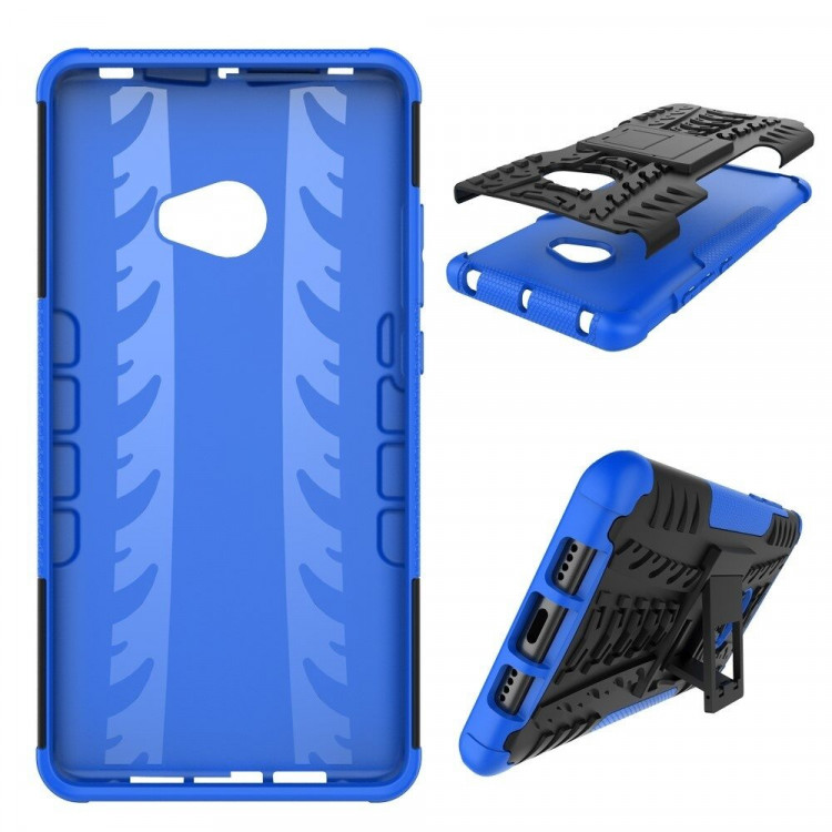 Чехол Hybrid Armor для Xiaomi Mi Note 2 (черный + голубой)