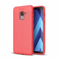 Чехол-накладка Litchi Grain для Samsung Galaxy A8 Plus (2018) (красный) Чехол-накладка Litchi Grain для Samsung Galaxy A8 Plus (2018) (красный)
