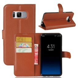 Чехол для Samsung с визитницей  | Чехлы для Galaxy S8+ (коричневый)