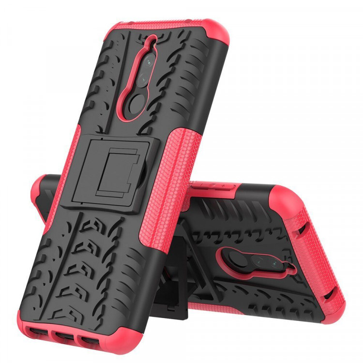Чехол Hybrid Armor для Xiaomi Redmi 8 / Redmi 8A (черный + розовый)