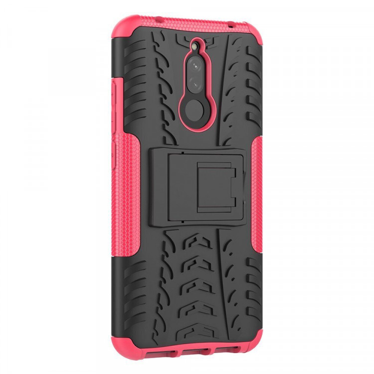 Чехол Hybrid Armor для Xiaomi Redmi 8 / Redmi 8A (черный + розовый)