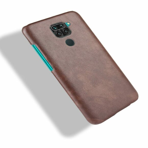 Кожаная накладка-чехол для Xiaomi Redmi Note 9 (коричневый) Кожаная накладка-чехол для Xiaomi Redmi Note 9 (коричневый)