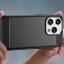 Чехол-накладка Carbon Fibre для iPhone 15 Pro Max (черный)