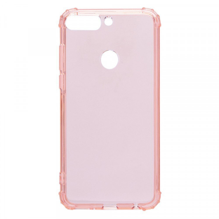 Силиконовый чехол с усиленными бортиками для Huawei Y6 Prime (2018) / Honor 7A / Honor 7C (AUM-L41) / Honor 7A Pro (AUM-L29) (розовый)