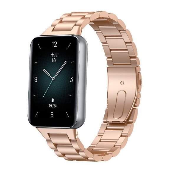 Стальной браслет для Honor Band 9 (розовое золото)