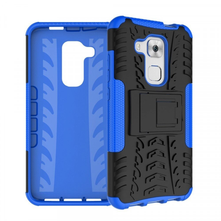 Чехол Hybrid Armor для Huawei Nova Plus (черный + голубой)