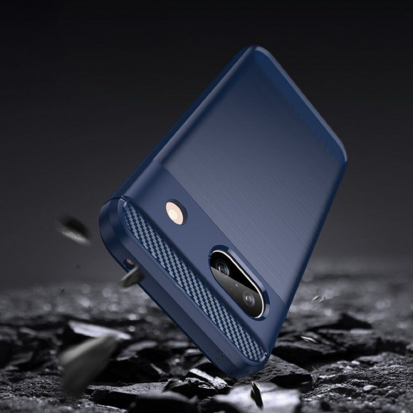 Чехол-накладка Carbon Fibre для Google Pixel 8a (темно-синий) Чехол-накладка Carbon Fibre для Google Pixel 8a (темно-синий)
